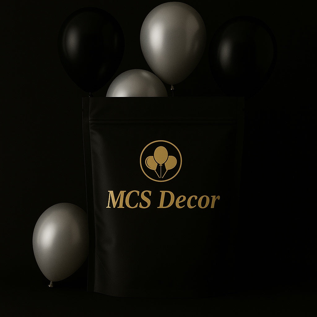 DIY Black 'Birthday' Balloon Setup Kit