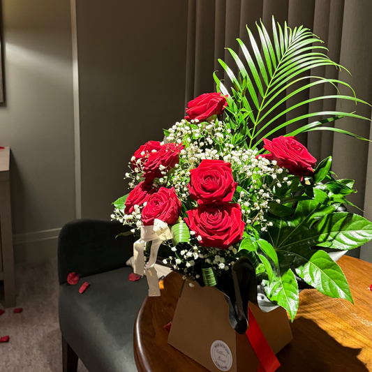 Box Bouquet of Roses