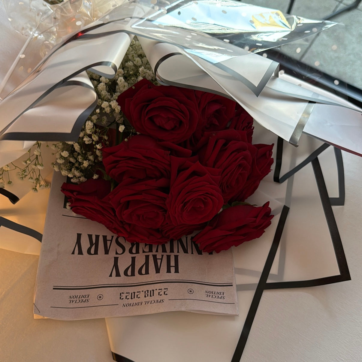 Custom Newspaper rose bouquet